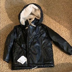 New Black leather jacket